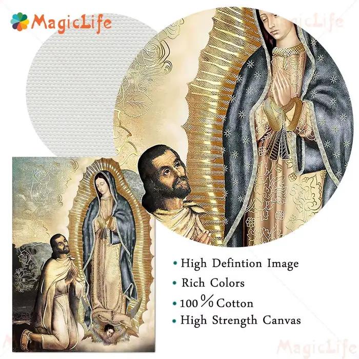 Toile d'art mural avec Portrait de Notre-Dame de Guadalupe