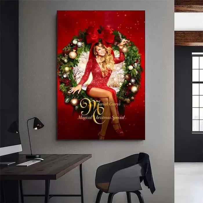 Mariah Carey Merry Christmas Singer Poster
