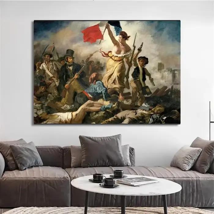 Affiche d'artiste Eugene Delacroix Liberty leader du gens