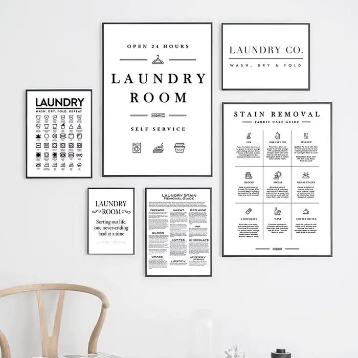 Affiche sur toile d'Eugène pour la décoration murale de la buanderie