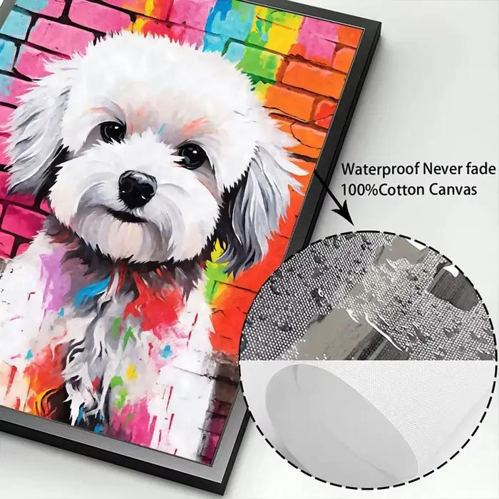 Affiche de Graffiti avec chiens de compagnie