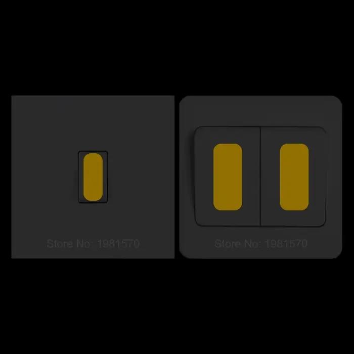 Étiquette de bouton de commutation rectangulaire