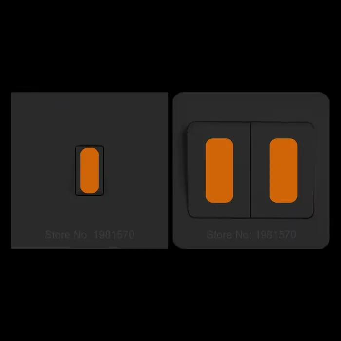 Étiquette de bouton de commutation rectangulaire