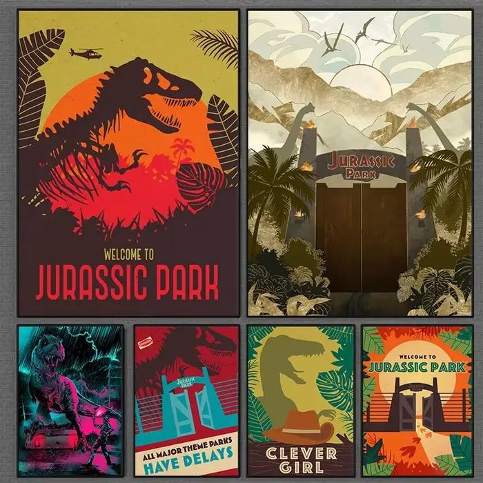 Affiche de film du monde des dinosaures du Jurassic Park