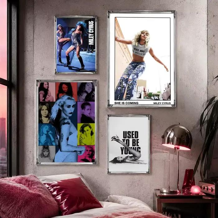 Affiche autocollante de la chanteuse M-Miley C-Cyrus