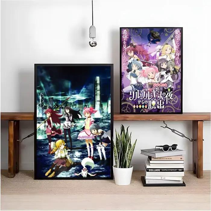 P-puella M-Magi M-Madoka M-Magica Anime peinture calligraphie HD toile imperméable Art: décoration murale esthétique