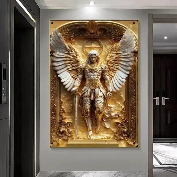 Arcange Michael or ange Statue mur Art toile affiches et impressions mur photo