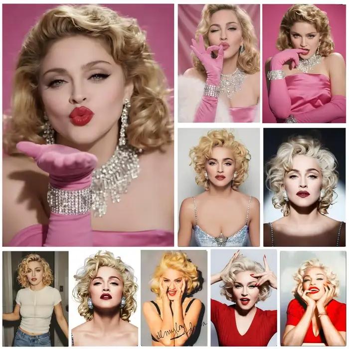 Affiche autocollante de la chanteuse Madonna