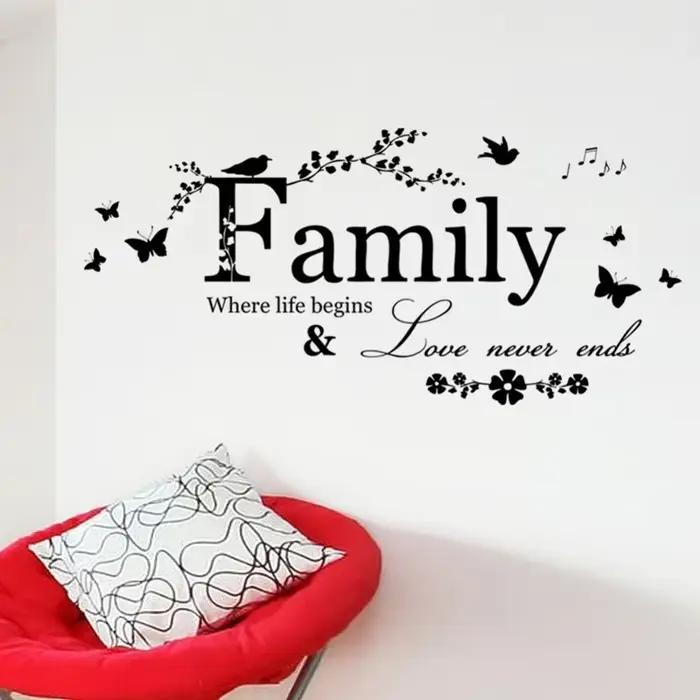 Autocollants muraux avec lettres pour la maison