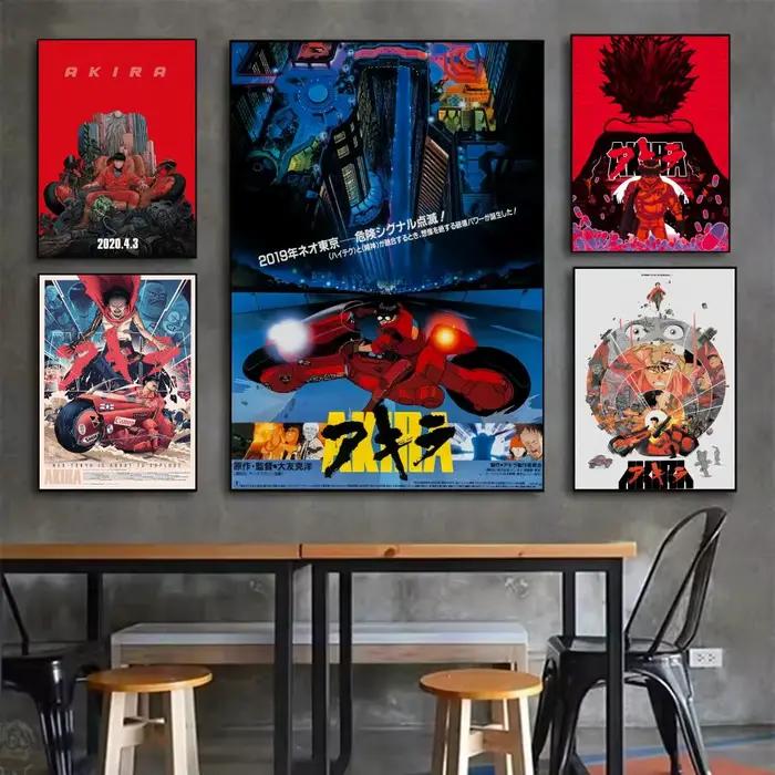 Affiche rétro du film Anime A-AkiraS, autocollant mural en papier PP moderne, décoratif minimaliste pour la décoration murale de la maison, cadeau