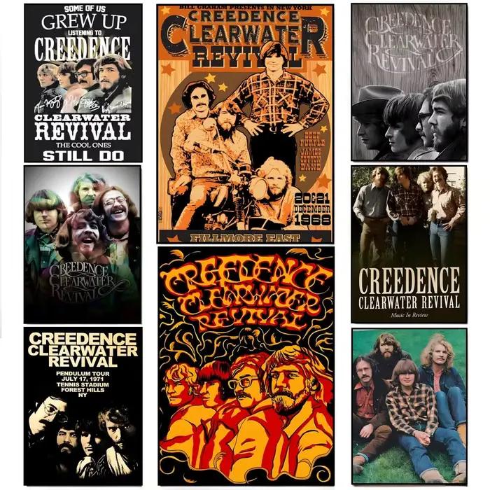 Affiche de la légendaire groupe de rock américain C-Creedence Clearwater Revival