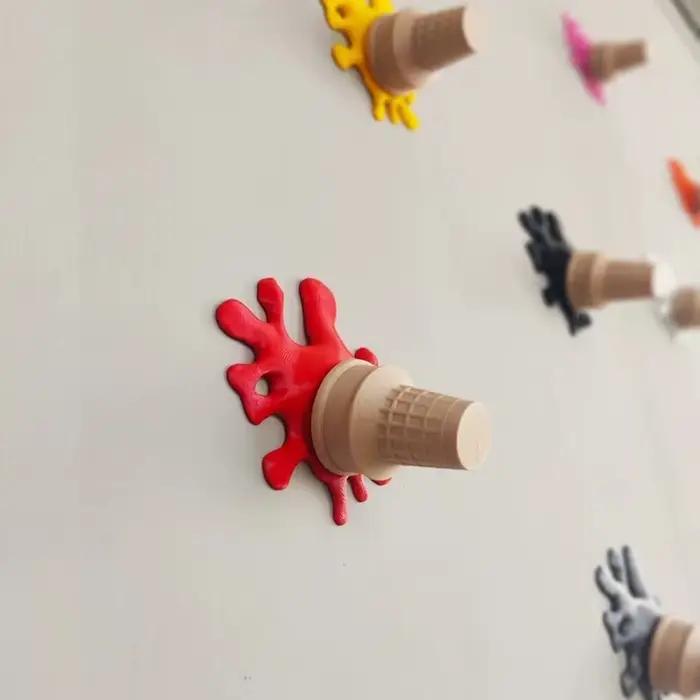 Décoration murale de crème glacée fondue