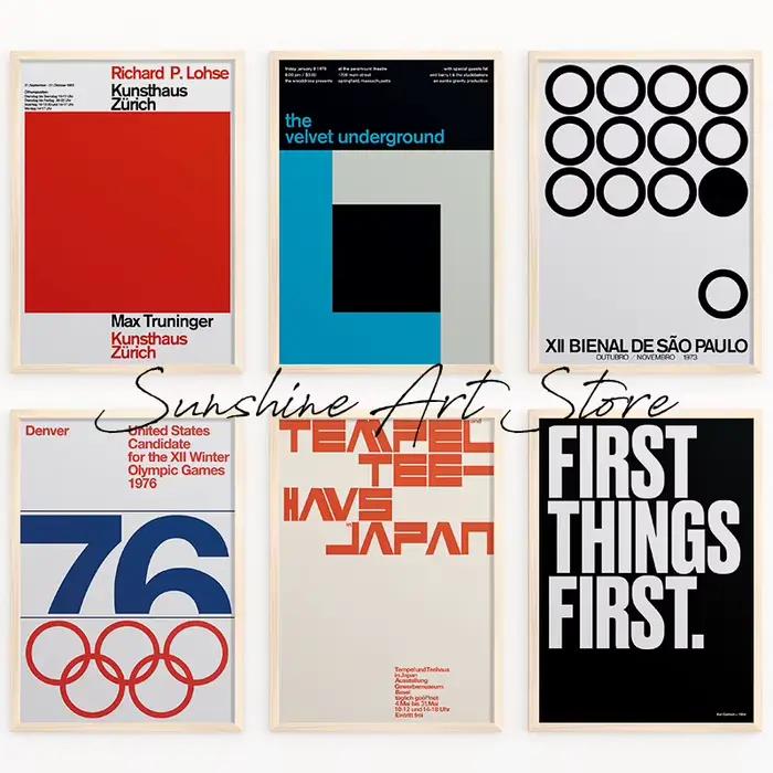 Affiche d'exposition d'art de galerie moderniste