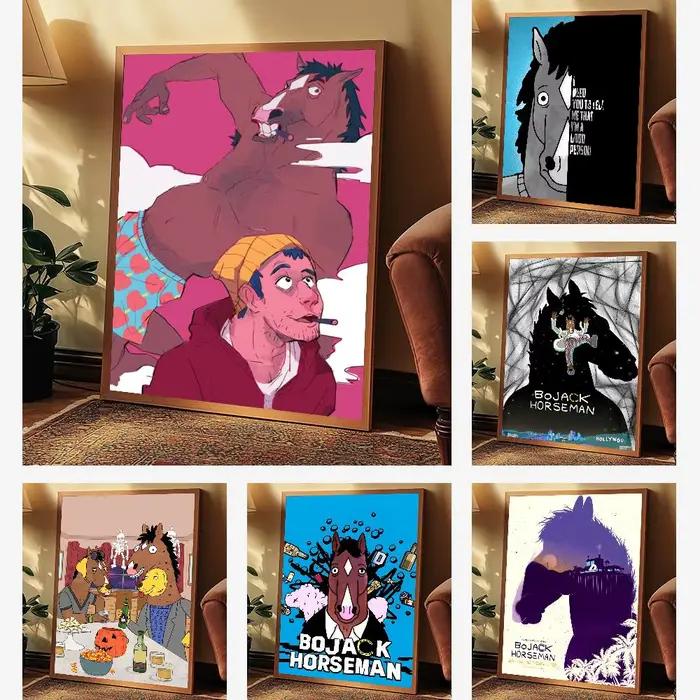 Affiche d'art drôle BoJack H-Horsemans avec imprimés