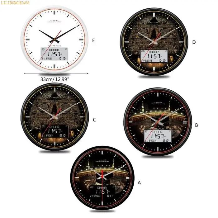 J1ha FAJ-360 Vintage Round Wall Clock Morloge d'alarme multifonctionnel pour le bureau chambre