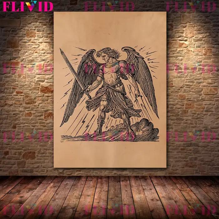 Lucifer The Fallen Angel Antique Satanic Art Poster and Print