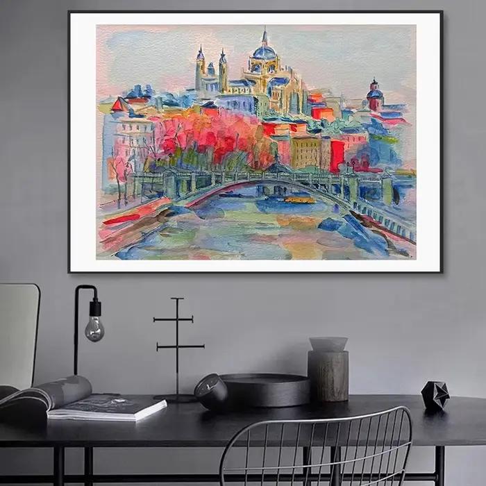 Affiches d'illustration modernes de Madrid