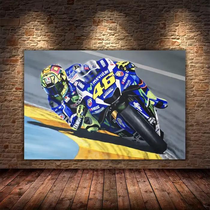Affiche de course de Grand Prix de championnat de moto abstrait