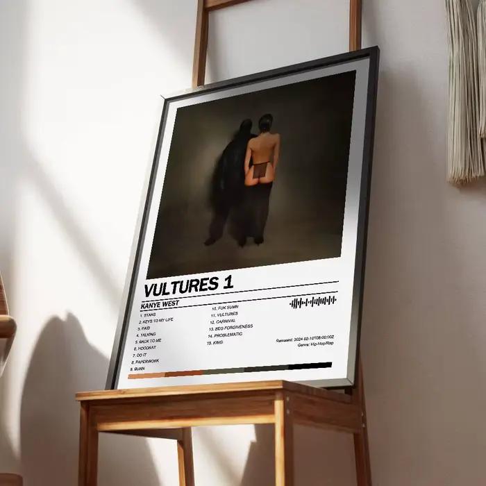 Kanye West Ye Bully Poster Album Art Cover Songs Music Rap Wall Autocollant en papier imperméable pour décoration murale de salon et de maison