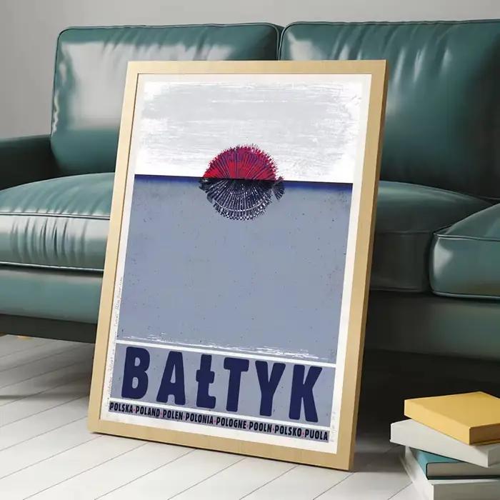 Affiche de voyage rétro polonais