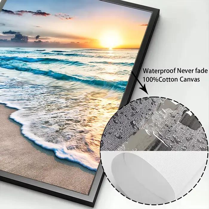 Affiches d'art murales de coucher de soleil de plage moderne