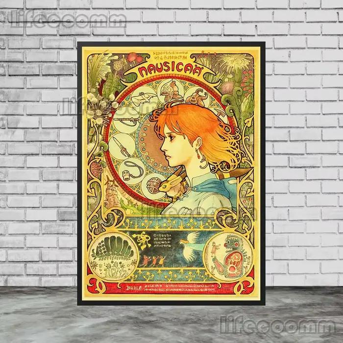 Affiche de dessin animé japonais princesse Kawaii