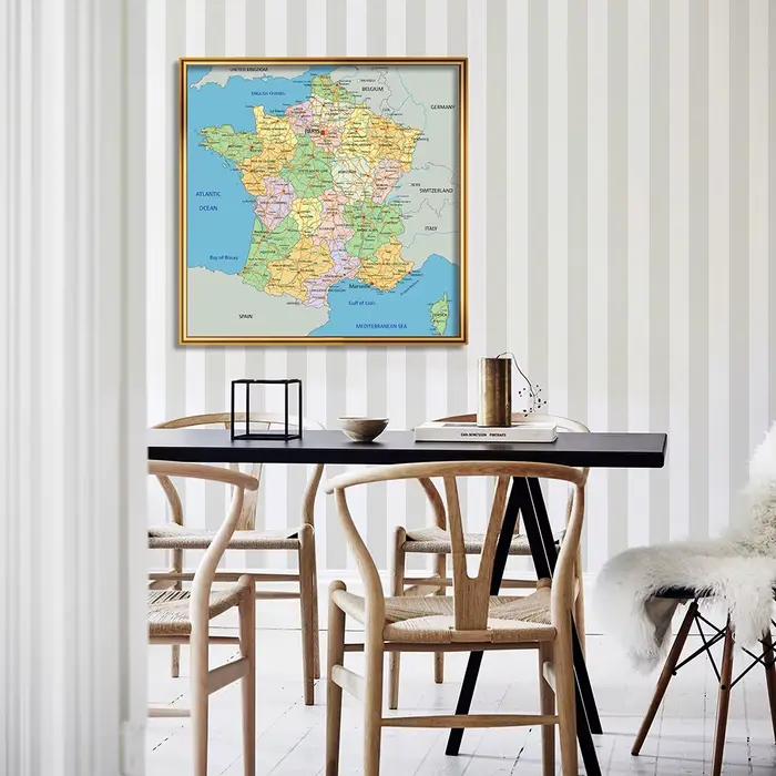 Toile Non tissée de carte politique de la France