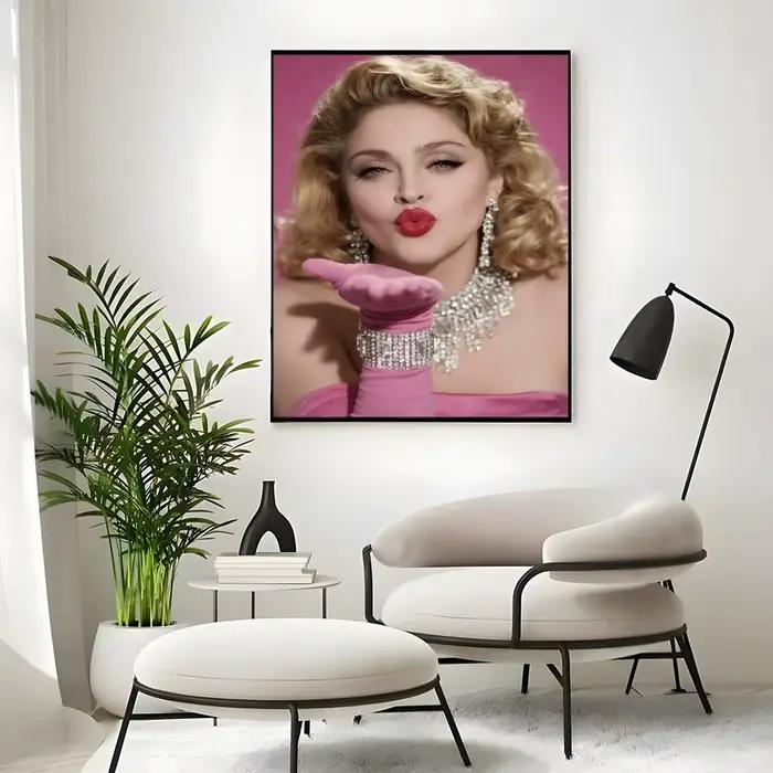 Affiche autocollante de la chanteuse Madonna
