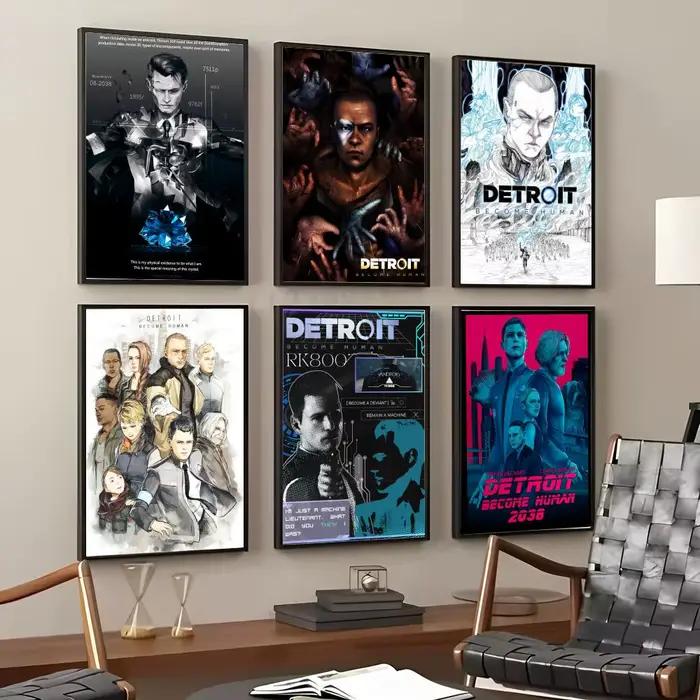 Poster mural en toile de coton avec peinture et calligraphie