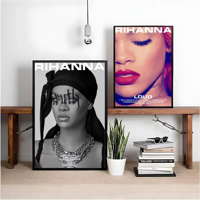 Affiche murale autocollante amovible RiRi anti Singer R-Rihanna