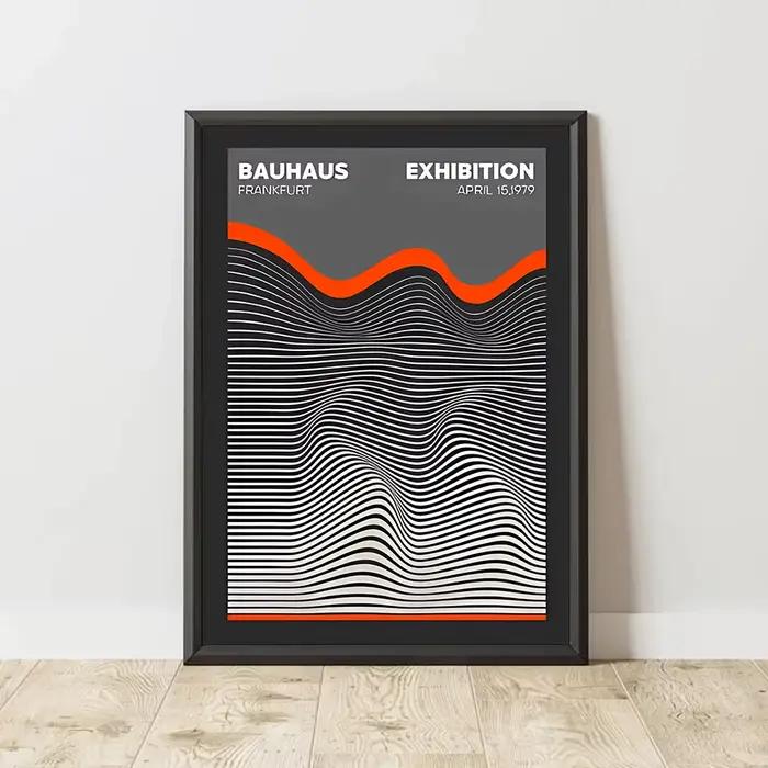 Affiche d'art BAUHAUS, peinture sur toile à motifs géométriques