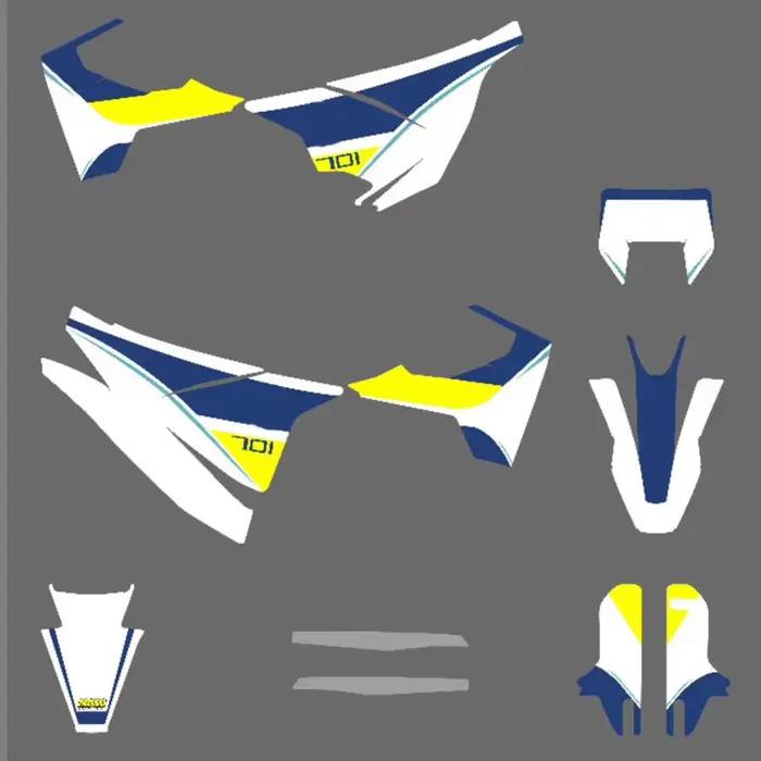 Autocollants graphiques de fond de moto 3M, décalcomanies pour Husqvarna 701 SUPERMOTO endflats 2015 2016 2017 2018 2019 2020 2021 2022 2023