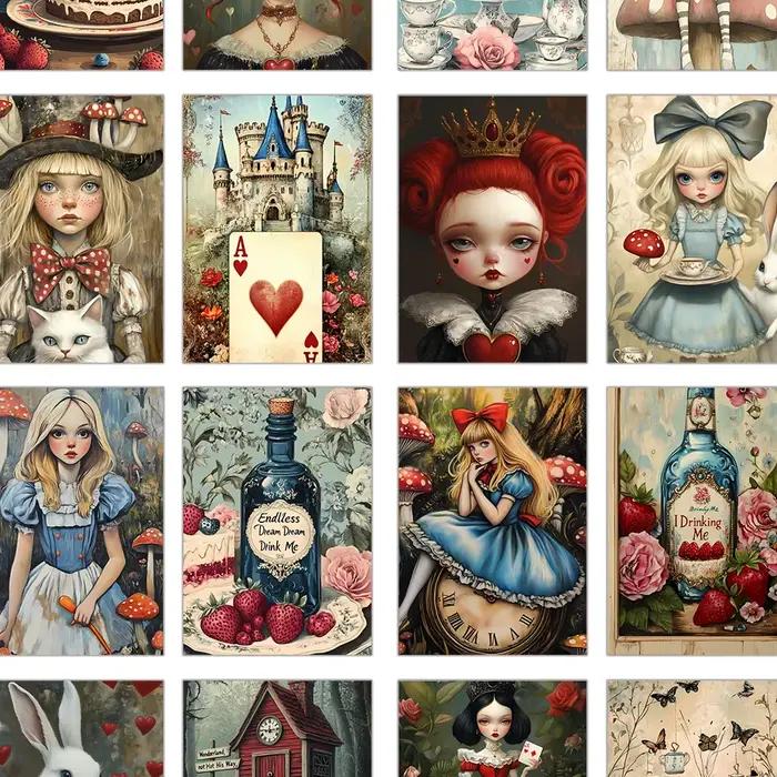 32 pièces, cartes postales Alice au pays des merveilles