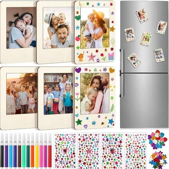 Cadres photo en bois DIY avec autocollants