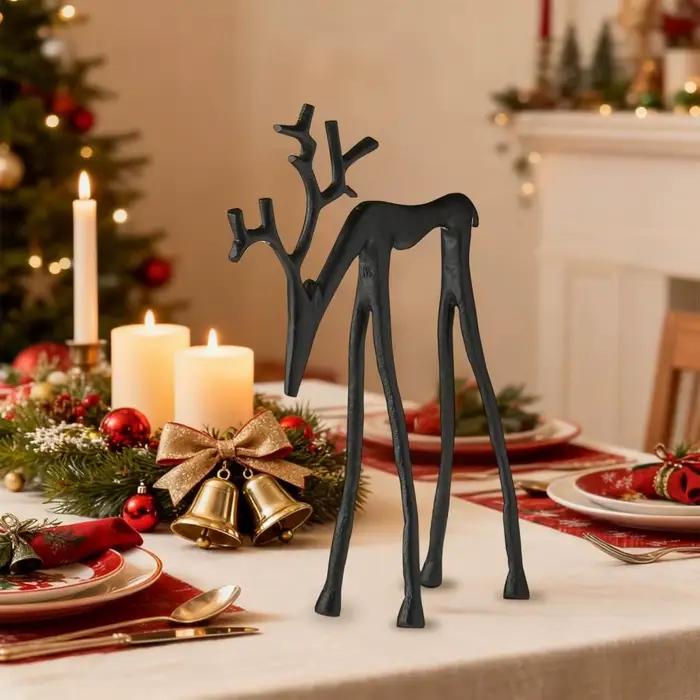 Décoration de noël de renne noire