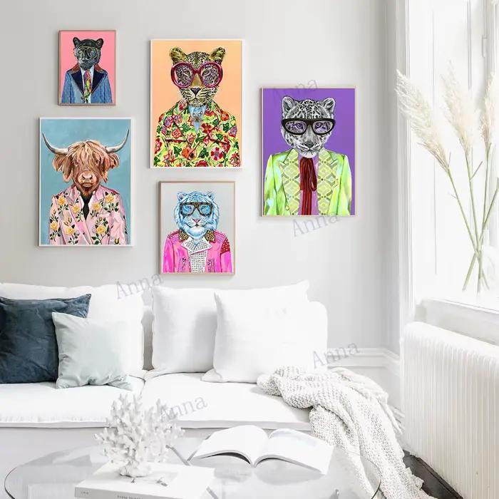 Affiche Pop Art moderne avec animaux