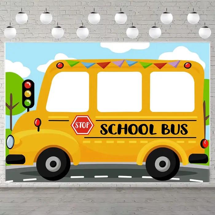 Bus scolaire 1.5*1M montrant le visage