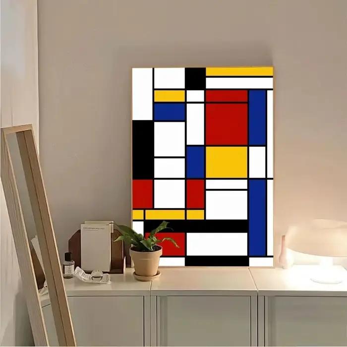 Affiche abstraite de Piet Mondrian
