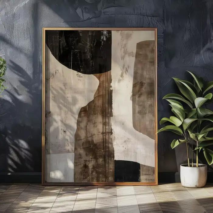 Affiche sur toile abstraite Wabi Sabi japonaise