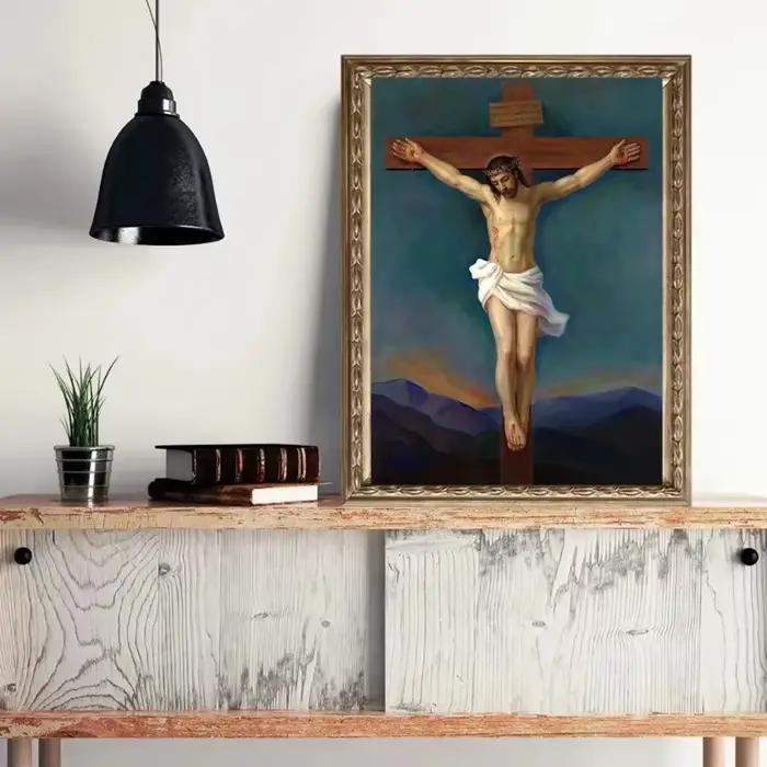 Peinture sur toile d'art Vintage catholique