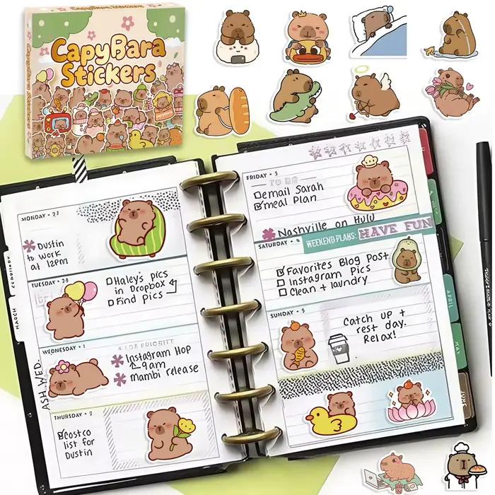 206 autocollants Capybara - Idéal pour la décoration DIY sur les bagages