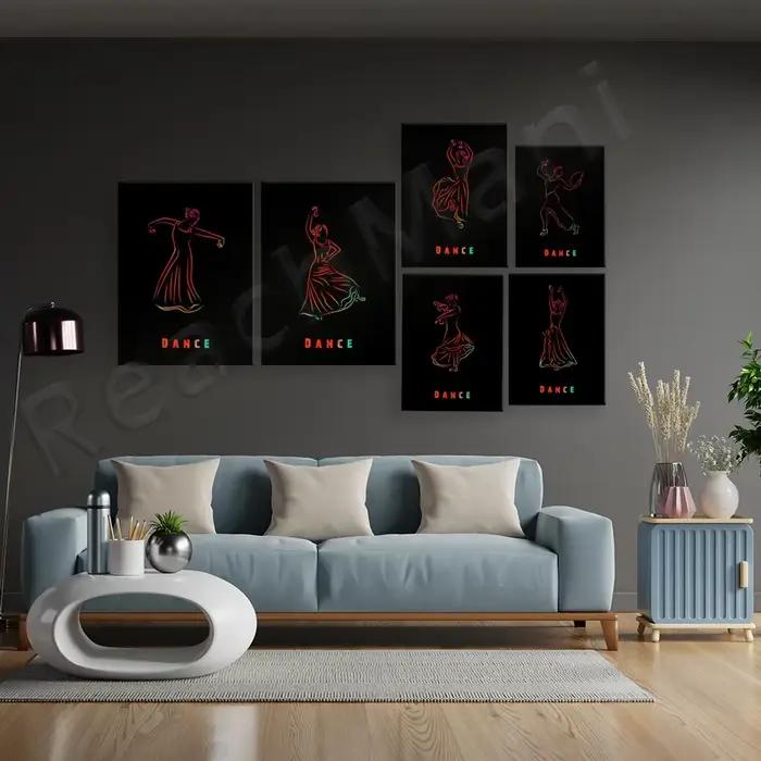 Affiche murale de fille phtalcolorée