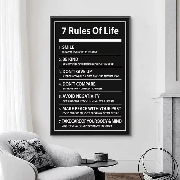 7 règles de vie: lettres inspirantes