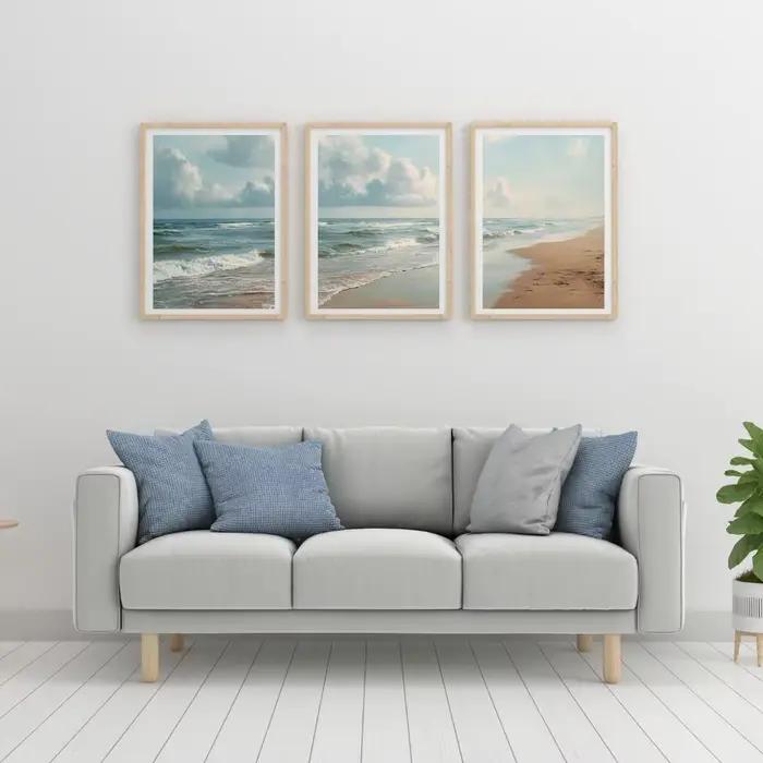 Lot de 3 impressions triptyques sur toile