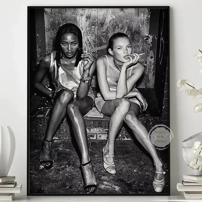 Vintage Sexy Smile Model Kate Moss Poster