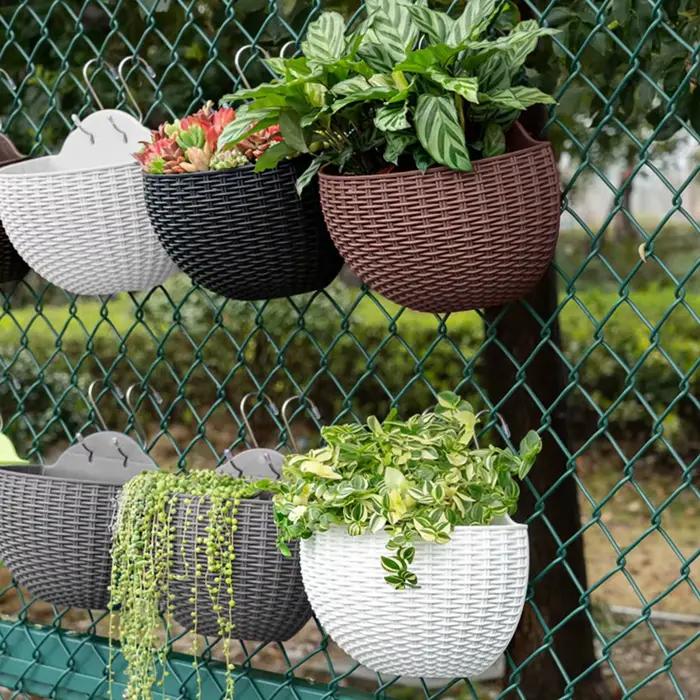 Jardinière murale imitation rotin style européen