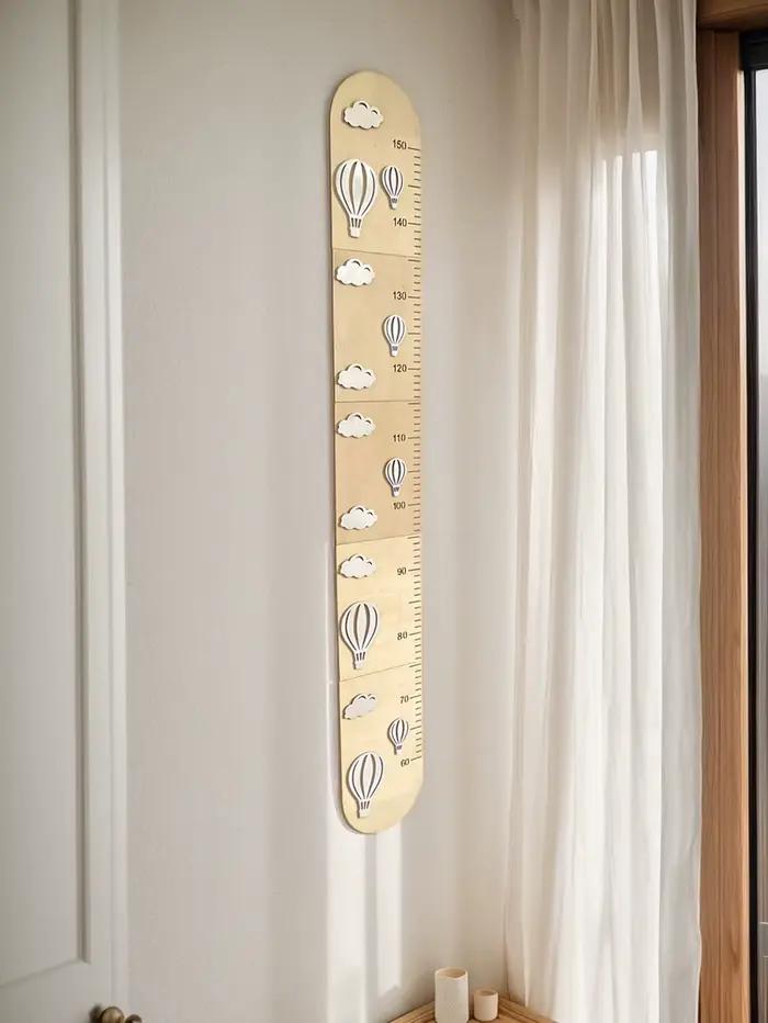 Tableau de croissance en bois pour mur - Tableau de taille pour enfants