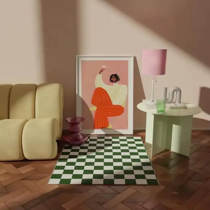 Affiche d'illustration de portrait de femme minimaliste