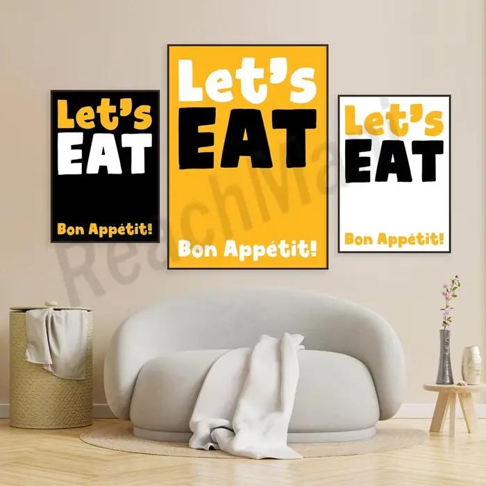 Let's Eat Kitchen Wall Art Poster