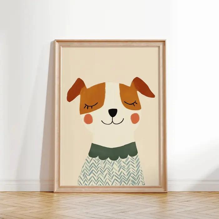 Affiche esthétique minimaliste pour chien